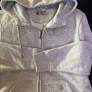 Carhartt women’s Heather Gray Zip Hoodie Sweater